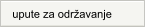 upute za odr�avanje